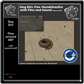Dog Dirt Poo with flies and sound menu