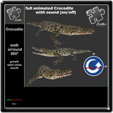 Crocodile Alligator Gator full animated with sound