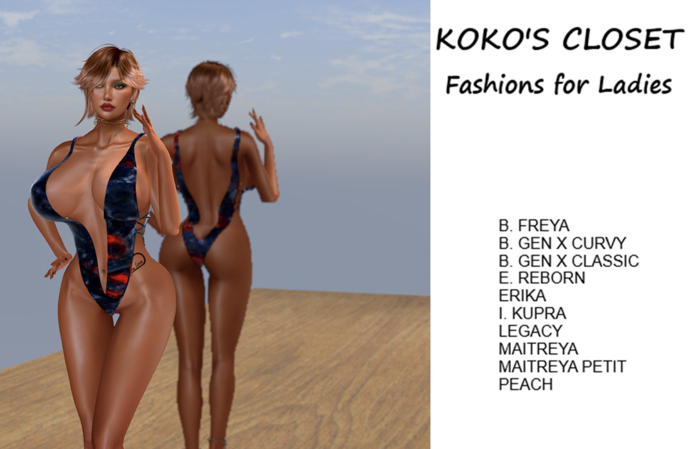 KOKO'S CLOSET ANIMATED LAVA SWIMSUIT