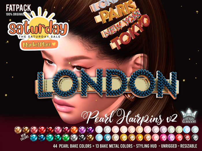 TSS LONDON HAIRPIN - WHITE QUEEN
