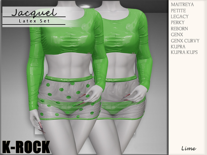 :KR: Jacquel Plastic Set - Lime
