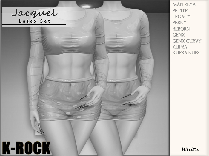 :KR: Jacquel Plastic Set - White