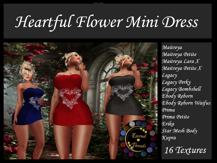 ET Heartful Flower Mini Dress Demo (Add Box to Open)