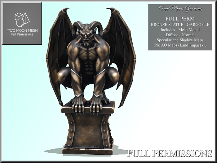 FULL PERM Bronze Statue – Gargoyle