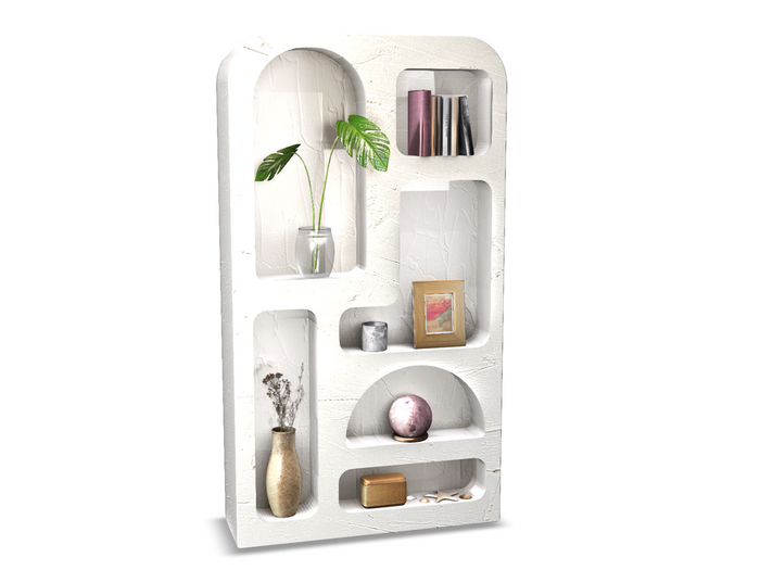 ionic : Plaster bookshelf