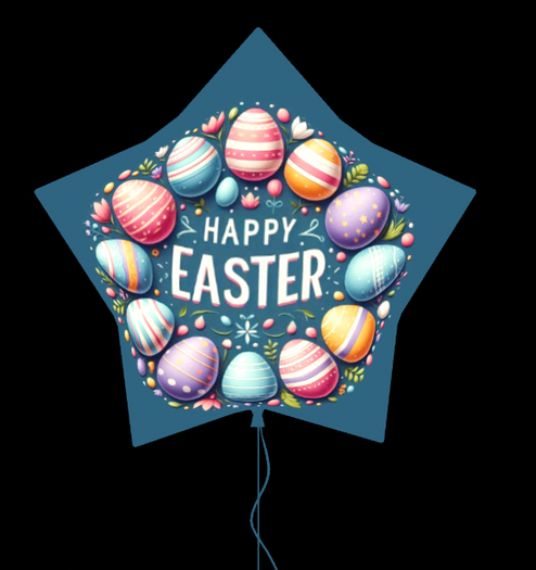 Happy Easter Star  Balloon 