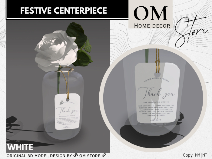 |OM| Festive Centerpiece (White)