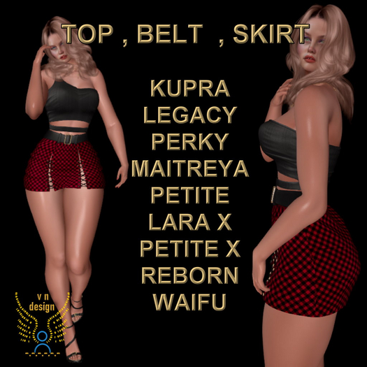 TOP BELT SKIRT red DEMO