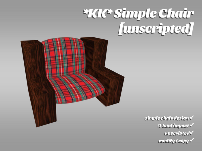 *KK* Simple Chair (unscripted) [MC] v1.1