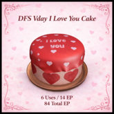 DFS Vday I Love You Cake - ACTUAL ITEM