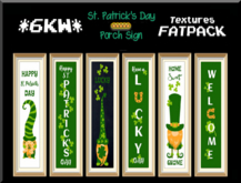 *6KW* FULL PERM St. Patrick's Day Porch Sign Textures FATPACK