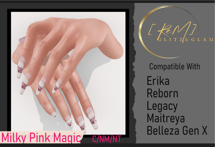 [ReM]  Milky Pink Magic Nails