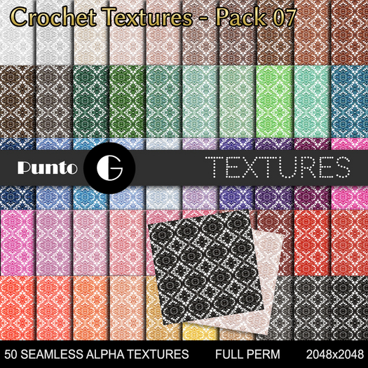 Full Perm Textures - Crochet Pack 07