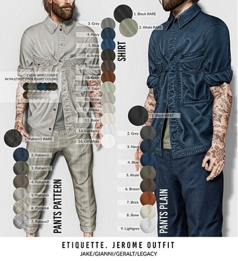 .etiquette. Jerome Pants Pattern3 