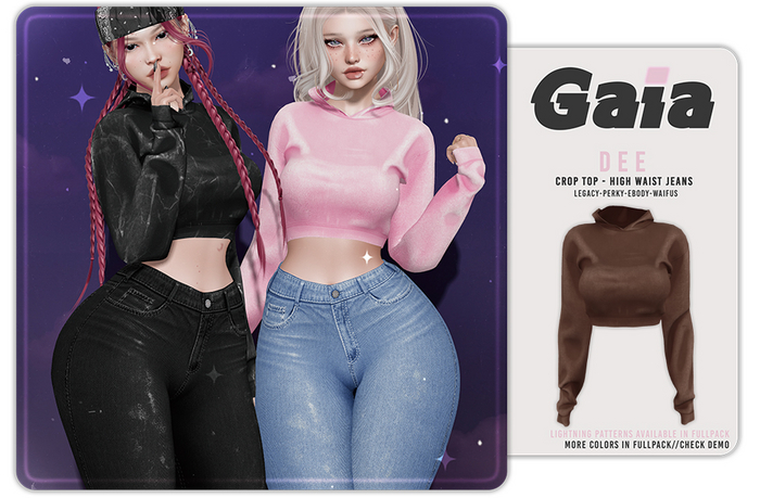 Gaia - dee crop top - choco