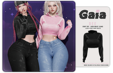 Gaia - dee crop top - black