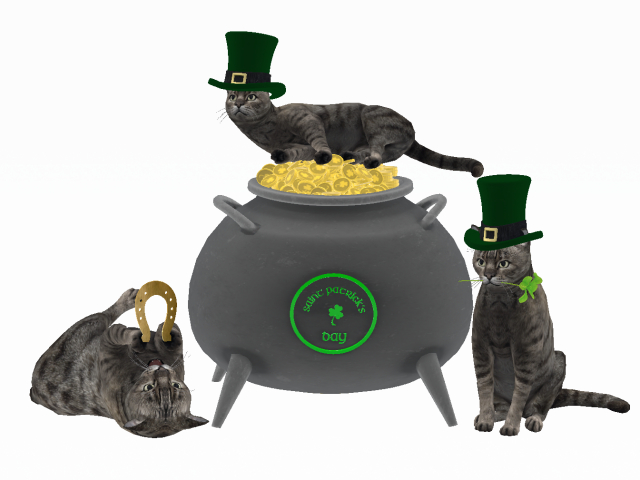 St Patrick's Day Cats 