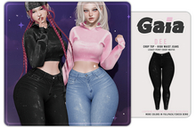 Gaia - dee high waist jeans - black