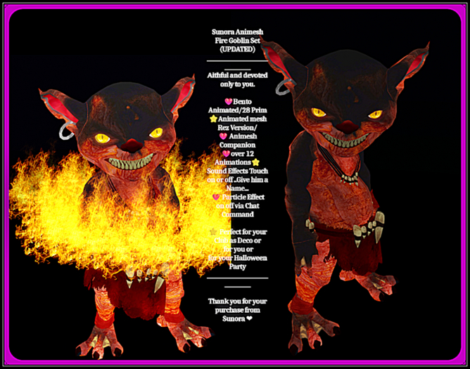 Sunora Animesh Fire Goblin Set