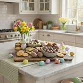 <Aphrodite> Easter food board "Joyful Easter" - Have a very Happy Easter! with Easter bunny animated!