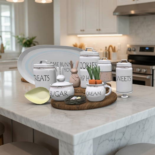 <Aphrodite> Famrhouse kitchen Easter deco 1