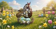 Aphrodite Easter sweet deco with egg, bunny & chicks MOD