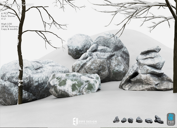 Rock StoneSnowy 6 Pieces [Erfe Design]*