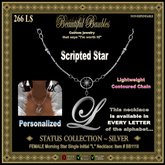 FEMALE Morningstar Single Initial Necklace ~L~ SILVER