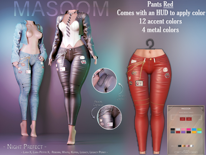 [[ Masoom ]] Night Prefect Pants - Red