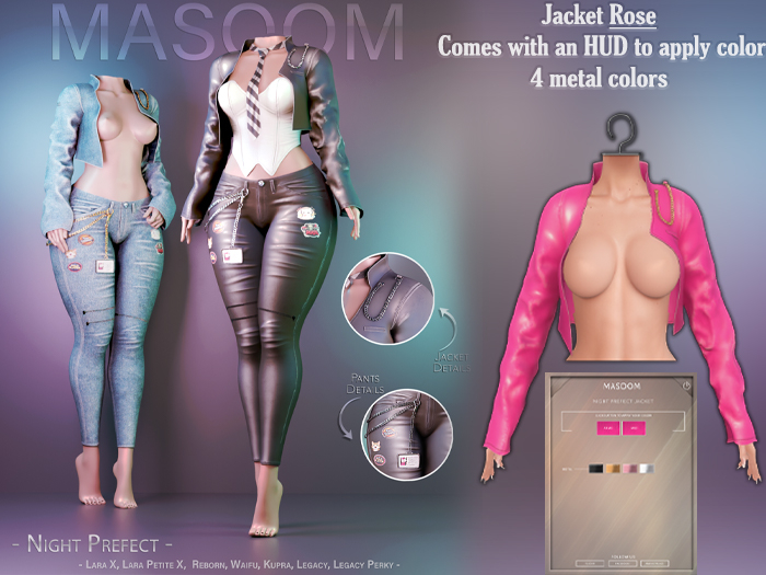 [[ Masoom ]] Night Prefect Jacket - Rose