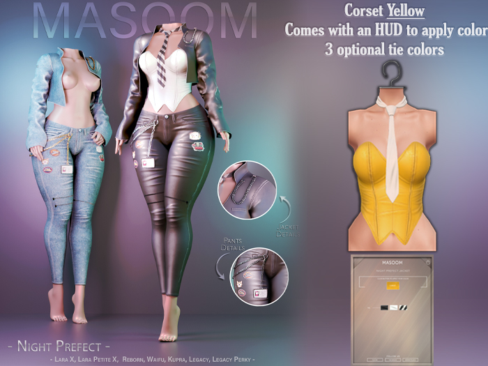 [[ Masoom ]] Night Prefect Corset - Yellow