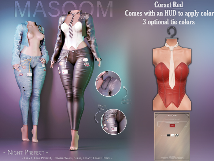 [[ Masoom ]] Night Prefect Corset - Red