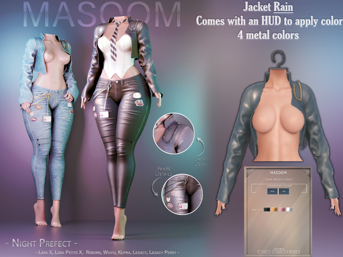 [[ Masoom ]] Night Prefect Jacket - Rain