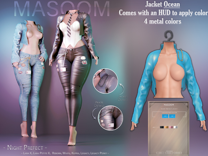 [[ Masoom ]] Night Prefect Jacket - Ocean