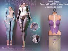 [[ Masoom ]] Night Prefect Corset - Purple