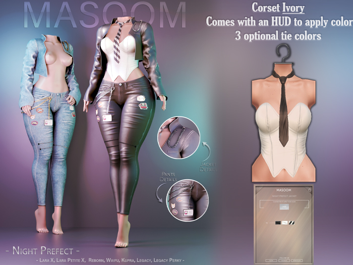 [[ Masoom ]] Night Prefect Corset - Ivory