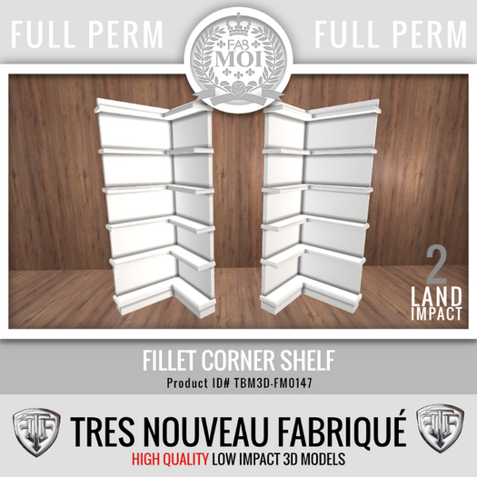 Fillet Corner Shelf * Full Perm FM0147