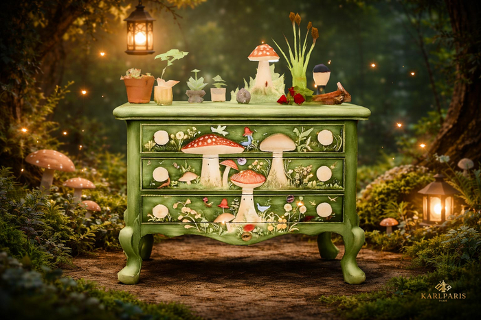Enchanted Forest Mushroom Dresser – Fantasy Woodland Decorative Cabinet