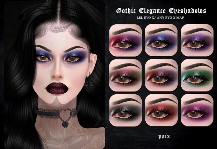 [PAIX] Gothic Elegance Eyeshadows - [FATPACK]