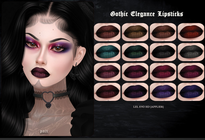 [PAIX] Gothic Elegance Lipsticks - [FATPACK]