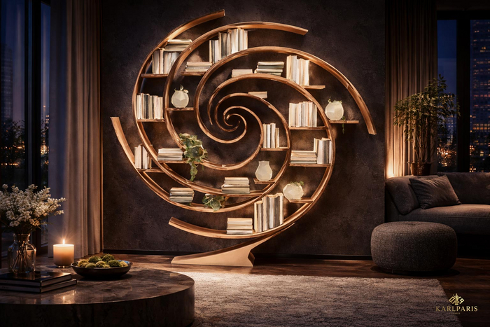 Spiral Modern Bookshelf – Designer Artistic Library Furniture