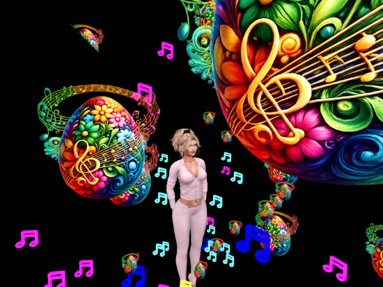 music egg with colored notes