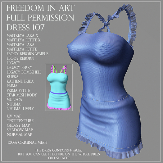 Freedom in Art -  Full Perm  Dress 107