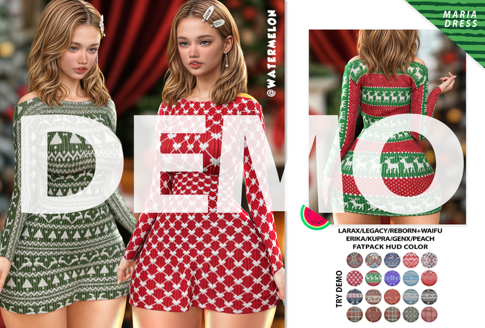 :::DEMO:::@WATERMELON:::MARIA_DRESS
