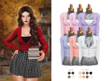 -Sorumin- Student girl SET -Cardigan- PASTEL PACK 1