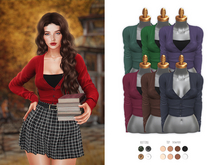 -Sorumin- Student girl SET -Cardigan- DARK PACK 1