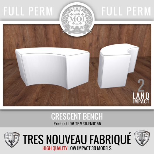 Crescent Bench * Full Perm FM0155