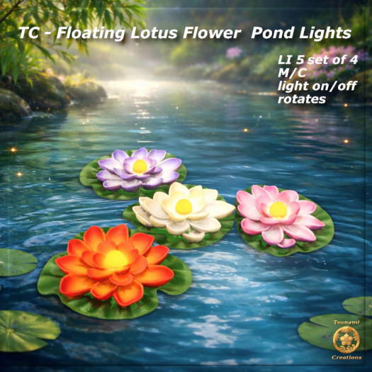 TC - Floating Lotus Flower  Pond Lights