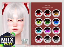 MIIX DEMON EYES -LELUTKA & BOM - FATPACK - WHITE QUEEN