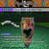 Conga Designer Drum - Hearts Flow